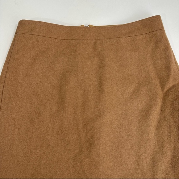 J.Crew Women’s The Pencil Skirt Wool Blend Lined Camel Beige Color Size 2 - Picture 3 of 7